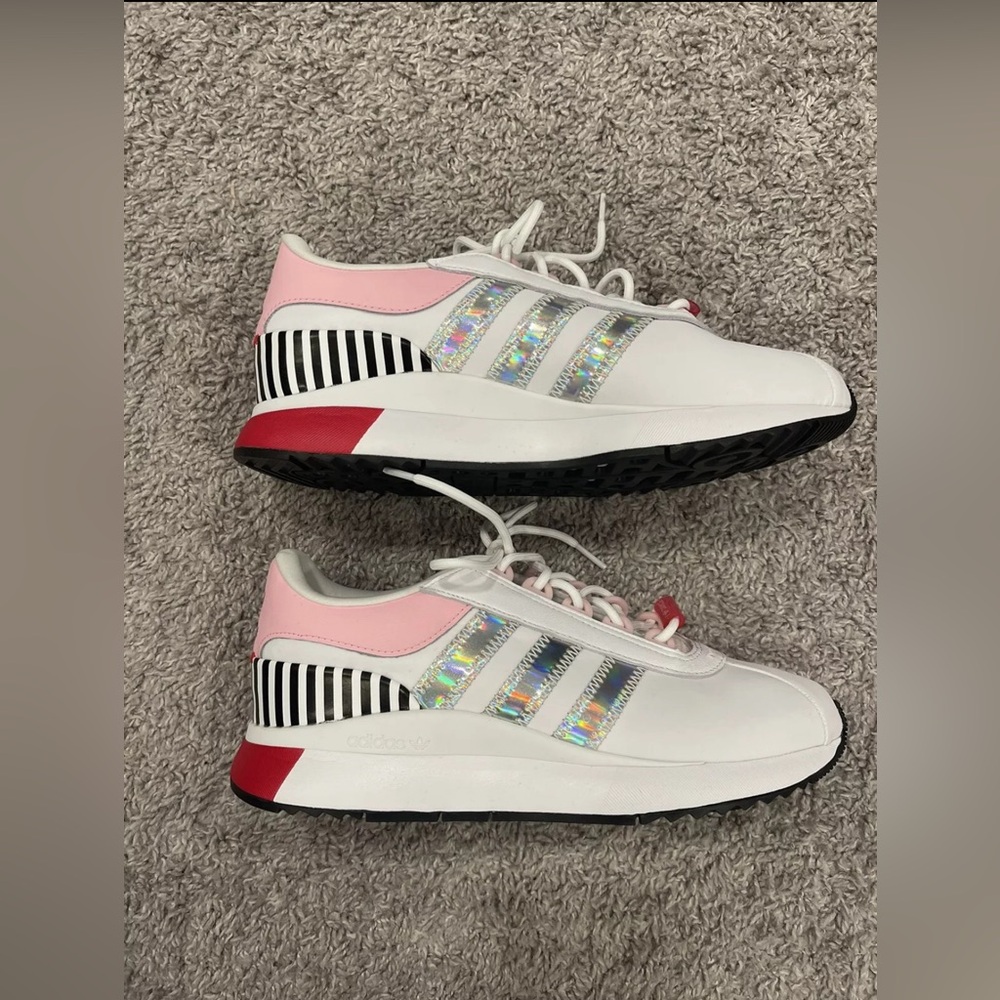 Adidas SL Andridge Athletic Sneakers, Pink/Black/White/Red, Women’s Size 9